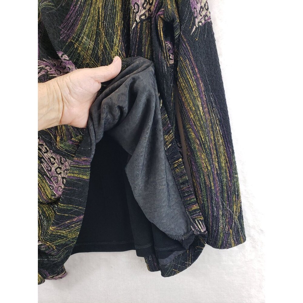 Women’s Cardigan Camisole Set 2x Black Purple Shimmer MJ Collection Mardi Gras - Picture 7 of 15